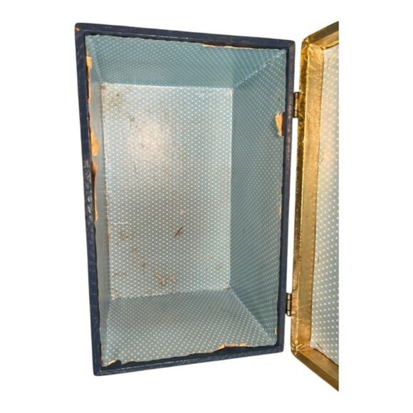 Vintage Empire Beauty Schools Blue & Gold Train Case - Picture 8 of 9